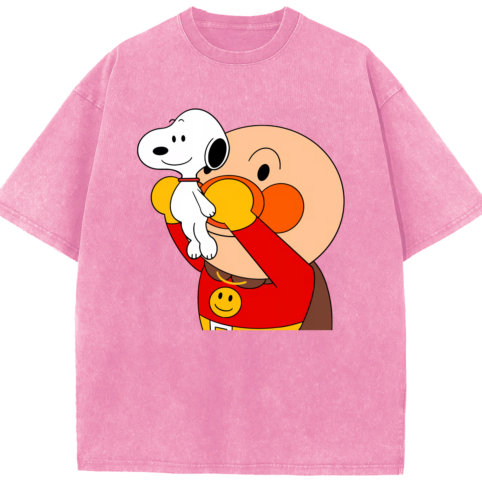 （画像用） アンパンマン Anpanman 綿100% ヴィンテージ風 半袖Tシャツ（フロントプリント）